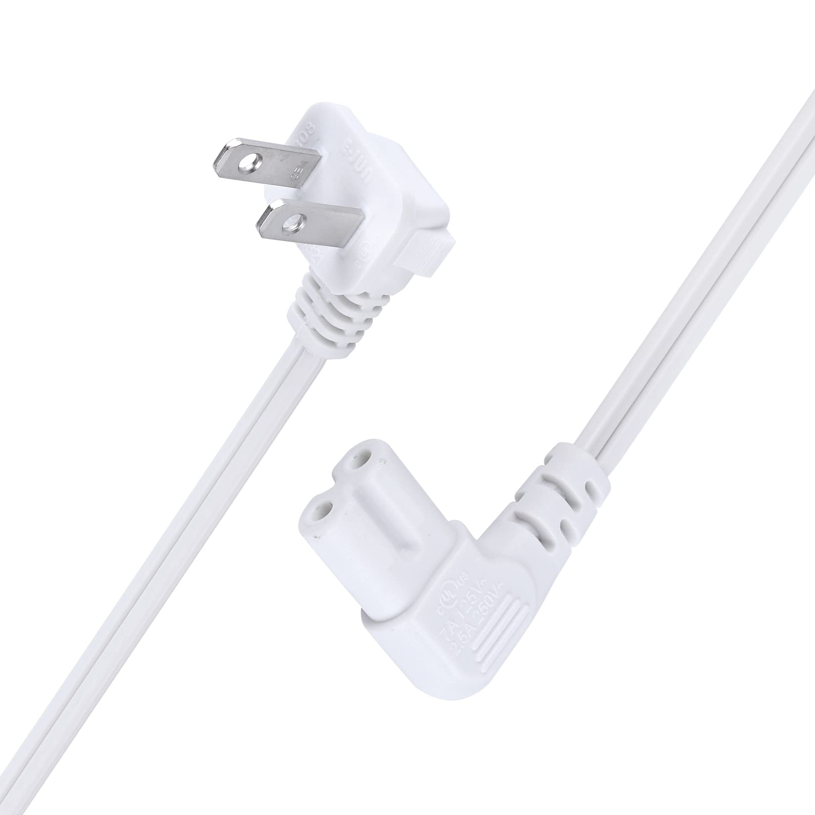 Amazon.com: FiiMan C7 Power Cord 2-Slot Non-Polarized 90 Degree